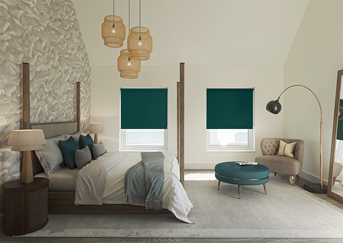 Orion (Blackout), Peacock - Twist&Fit Roller Blind - Image 8